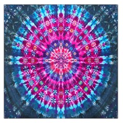 Red Blue Tie Dye Kaleidoscope Opaque Color Circle Large Satin Scarf (square) by Mariart