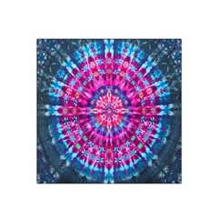 Red Blue Tie Dye Kaleidoscope Opaque Color Circle Satin Bandana Scarf by Mariart