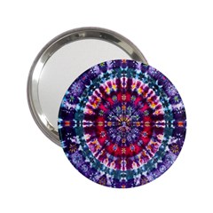 Red Purple Tie Dye Kaleidoscope Opaque Color 2 25  Handbag Mirrors