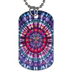 Red Purple Tie Dye Kaleidoscope Opaque Color Dog Tag (one Side) by Mariart