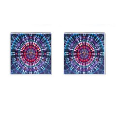 Red Purple Tie Dye Kaleidoscope Opaque Color Cufflinks (square) by Mariart