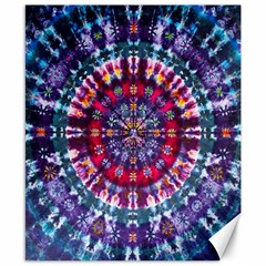 Red Purple Tie Dye Kaleidoscope Opaque Color Canvas 8  X 10 