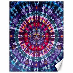 Red Purple Tie Dye Kaleidoscope Opaque Color Canvas 12  X 16  