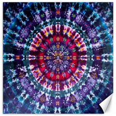 Red Purple Tie Dye Kaleidoscope Opaque Color Canvas 16  X 16   by Mariart