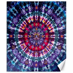 Red Purple Tie Dye Kaleidoscope Opaque Color Canvas 20  X 24  