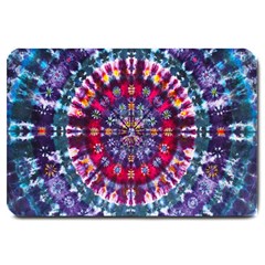 Red Purple Tie Dye Kaleidoscope Opaque Color Large Doormat  by Mariart