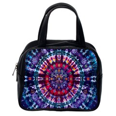 Red Purple Tie Dye Kaleidoscope Opaque Color Classic Handbags (one Side) by Mariart