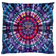 Red Purple Tie Dye Kaleidoscope Opaque Color Large Cushion Case (one Side)