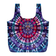 Red Purple Tie Dye Kaleidoscope Opaque Color Full Print Recycle Bags (l)  by Mariart