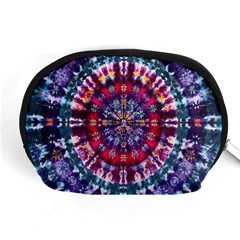 Red Purple Tie Dye Kaleidoscope Opaque Color Accessory Pouches (medium)  by Mariart