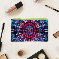 Red Purple Tie Dye Kaleidoscope Opaque Color Cosmetic Bag (xs)