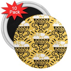 Trophy Beers Glass Drink 3  Magnets (10 Pack)  by Mariart