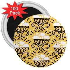 Trophy Beers Glass Drink 3  Magnets (100 Pack) by Mariart