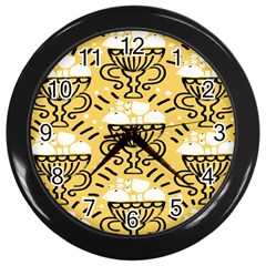 Trophy Beers Glass Drink Wall Clocks (black) by Mariart