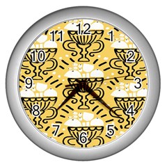 Trophy Beers Glass Drink Wall Clocks (silver)  by Mariart