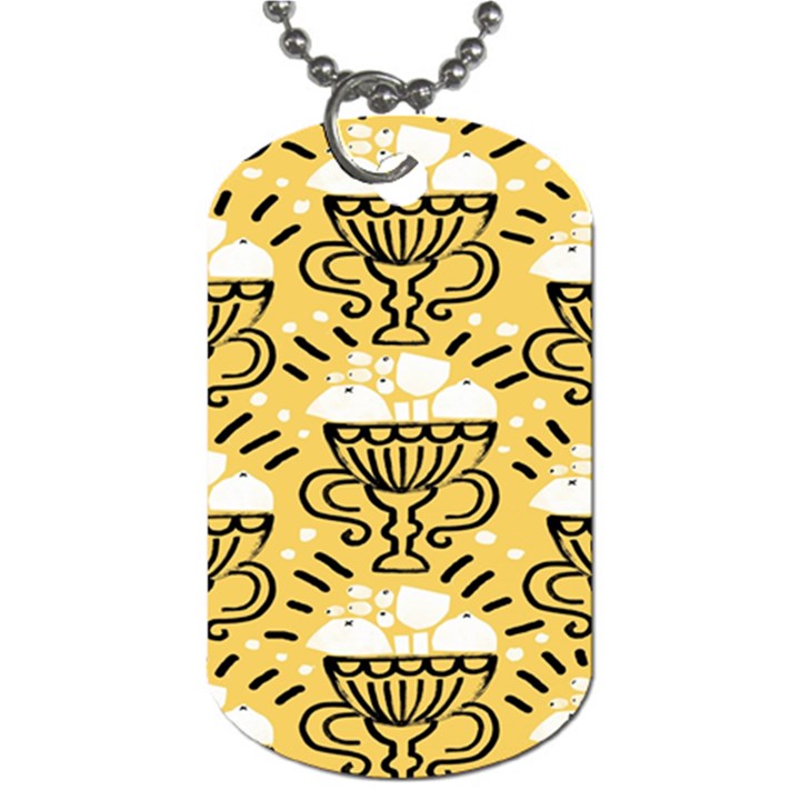 Trophy Beers Glass Drink Dog Tag (One Side)