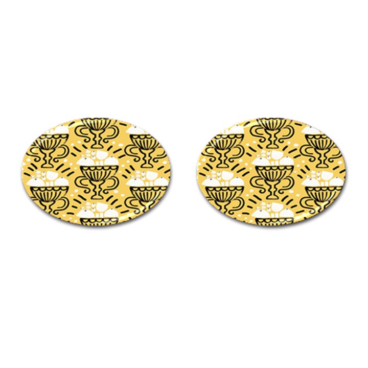 Trophy Beers Glass Drink Cufflinks (Oval)