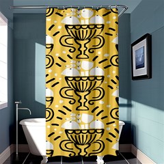 Trophy Beers Glass Drink Shower Curtain 36  X 72  (stall) 