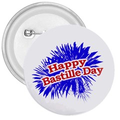 Happy Bastille Day Graphic Logo 3  Buttons by dflcprints