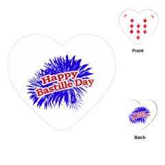 Happy Bastille Day Graphic Logo Playing Cards (heart)  by dflcprints