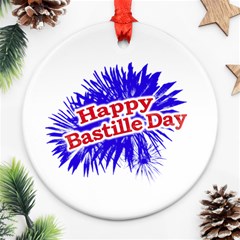 Happy Bastille Day Graphic Logo Round Ornament (two Sides) by dflcprints