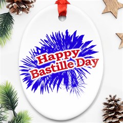 Happy Bastille Day Graphic Logo Oval Ornament (two Sides) by dflcprints