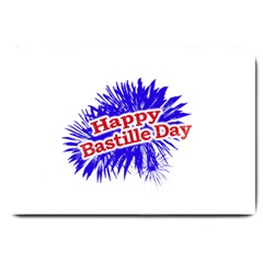 Happy Bastille Day Graphic Logo Large Doormat  by dflcprints