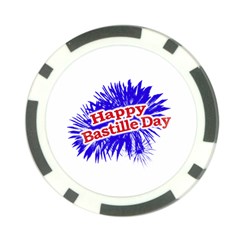 Happy Bastille Day Graphic Logo Poker Chip Card Guard by dflcprints