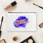 Happy Bastille Day Graphic Logo Cosmetic Bag (Medium)  Front