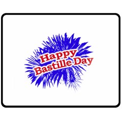 Happy Bastille Day Graphic Logo Fleece Blanket (medium)  by dflcprints