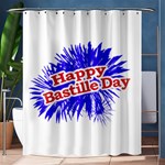 Happy Bastille Day Graphic Logo Shower Curtain 60  x 72  (Medium)  60 x72  Curtain