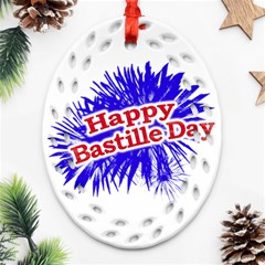 Happy Bastille Day Graphic Logo Ornament (oval Filigree) by dflcprints