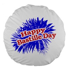 Happy Bastille Day Graphic Logo Large 18  Premium Round Cushions by dflcprints