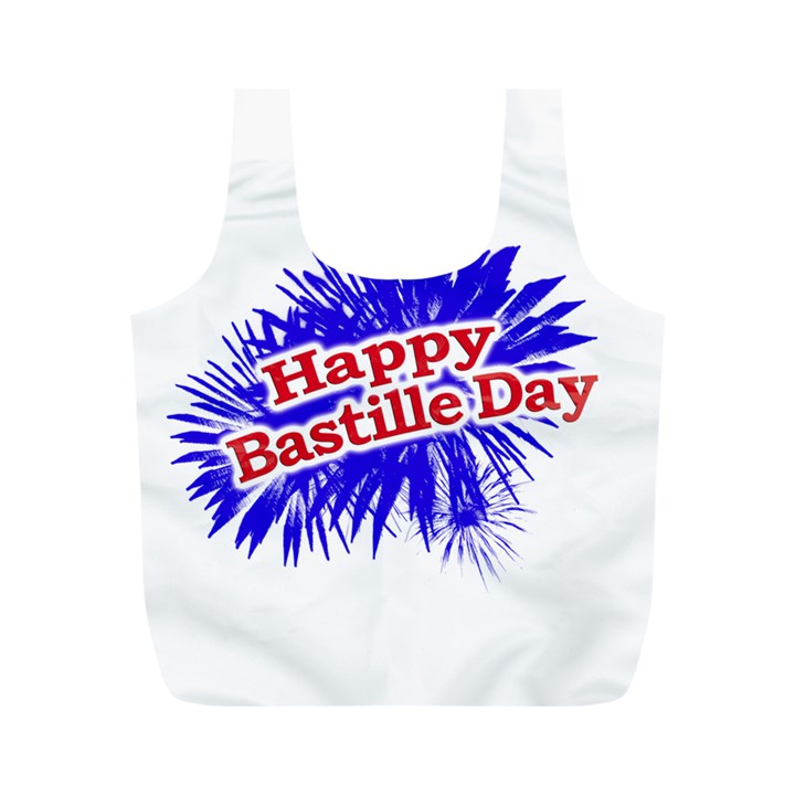 Happy Bastille Day Graphic Logo Full Print Recycle Bags (M) 