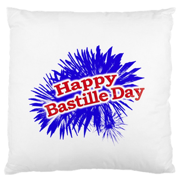 Happy Bastille Day Graphic Logo Large Flano Cushion Case (One Side)