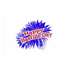 Happy Bastille Day Graphic Logo Double Sided Flano Blanket (mini)  by dflcprints