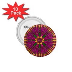 Feather Stars Mandala Pop Art 1 75  Buttons (10 Pack) by pepitasart