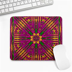 Feather Stars Mandala Pop Art Large Mousepads by pepitasart