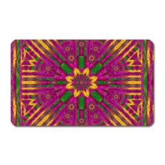 Feather Stars Mandala Pop Art Magnet (rectangular) by pepitasart