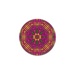 Feather Stars Mandala Pop Art Golf Ball Marker by pepitasart