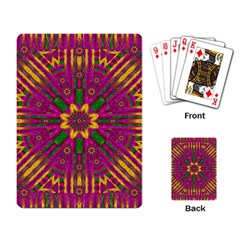 Feather Stars Mandala Pop Art Playing Card by pepitasart