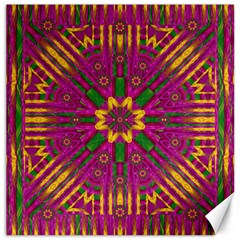 Feather Stars Mandala Pop Art Canvas 12  X 12   by pepitasart