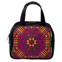 Feather Stars Mandala Pop Art Classic Handbags (one Side) by pepitasart