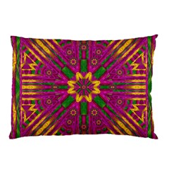 Feather Stars Mandala Pop Art Pillow Case by pepitasart