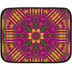 Feather Stars Mandala Pop Art Double Sided Fleece Blanket (mini)  by pepitasart