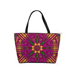 Feather Stars Mandala Pop Art Shoulder Handbags by pepitasart