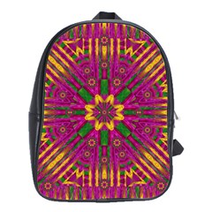 Feather Stars Mandala Pop Art School Bags(large)  by pepitasart