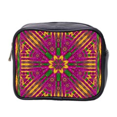 Feather Stars Mandala Pop Art Mini Toiletries Bag 2-side by pepitasart