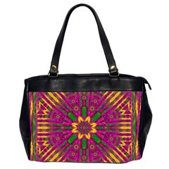 Feather Stars Mandala Pop Art Office Handbags (2 Sides)  by pepitasart