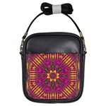 Feather Stars Mandala Pop Art Girls Sling Bags Front